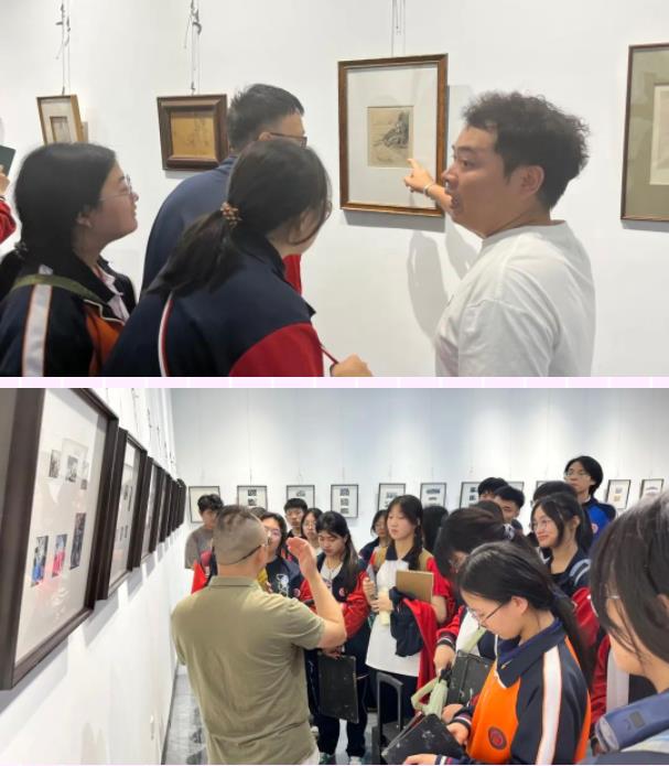 精英华唐艺术高中美术专业学生参观画展