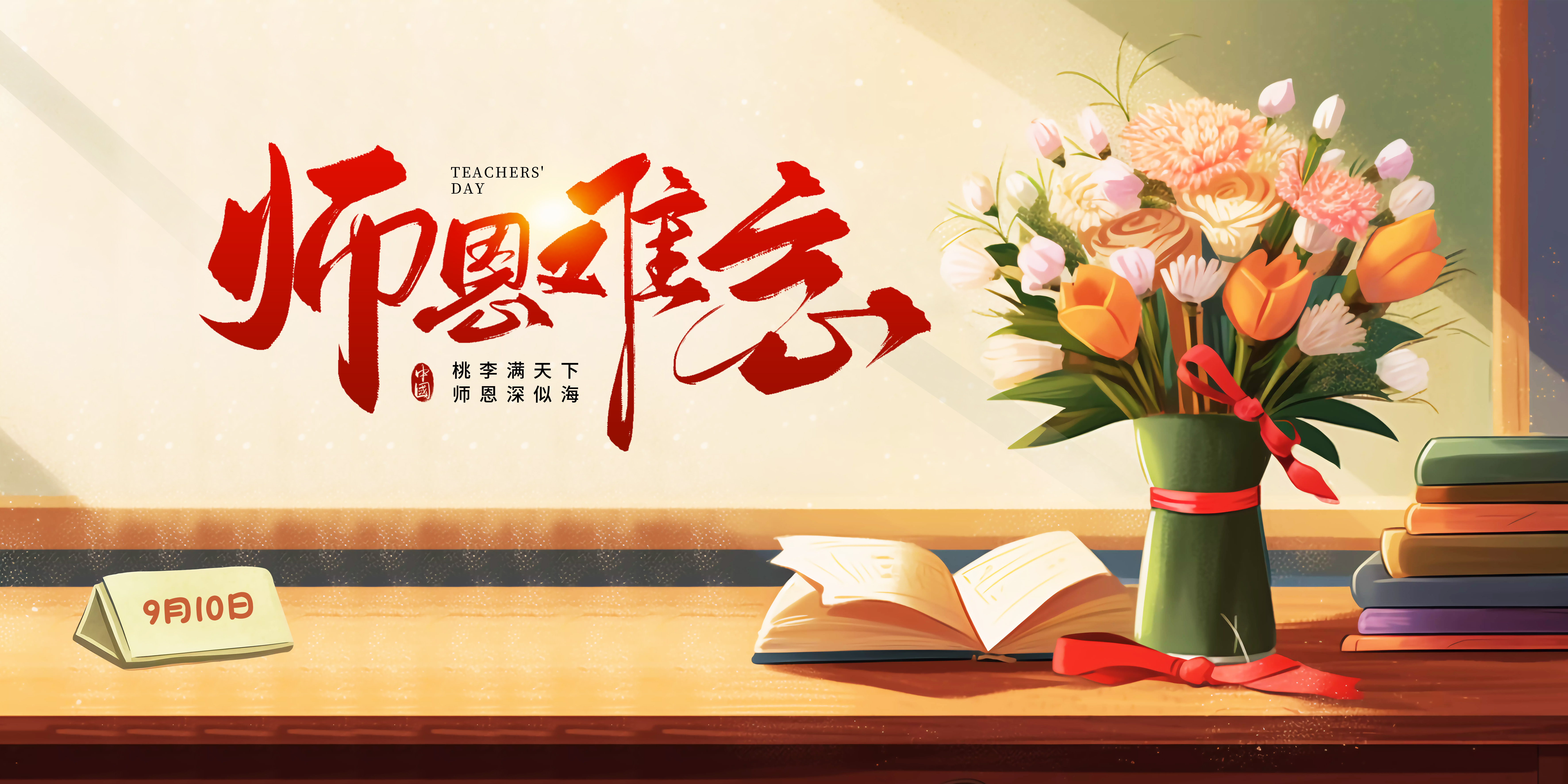 精英华唐艺术高中祝所有的老师教师节快乐！