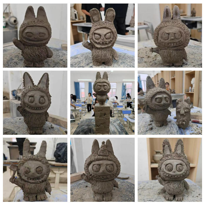精英华唐艺术高中雕塑课——拉布布