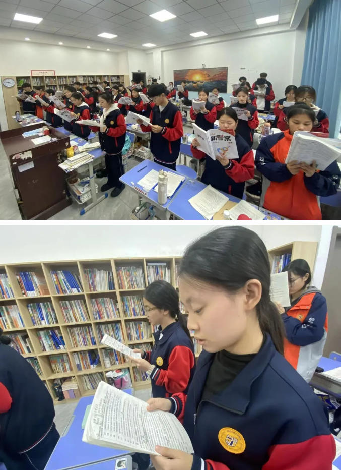 精英华唐艺术高中校领导巡视课堂