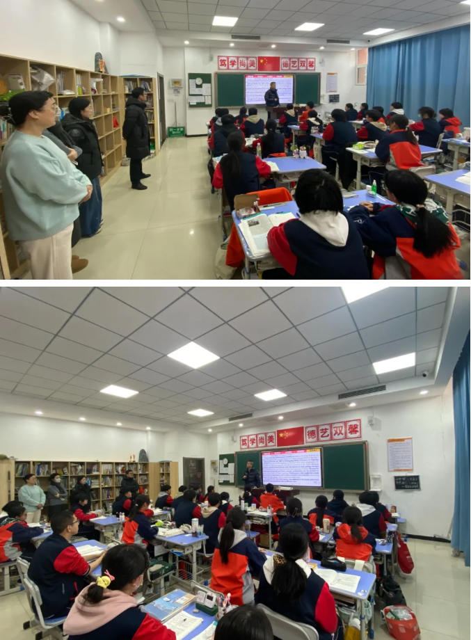 精英华唐艺术高中校领导巡视课堂