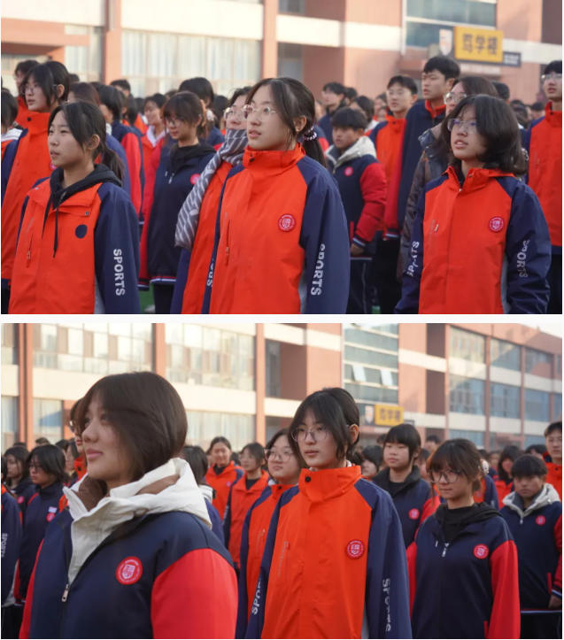  精英华唐艺术高中升旗仪式